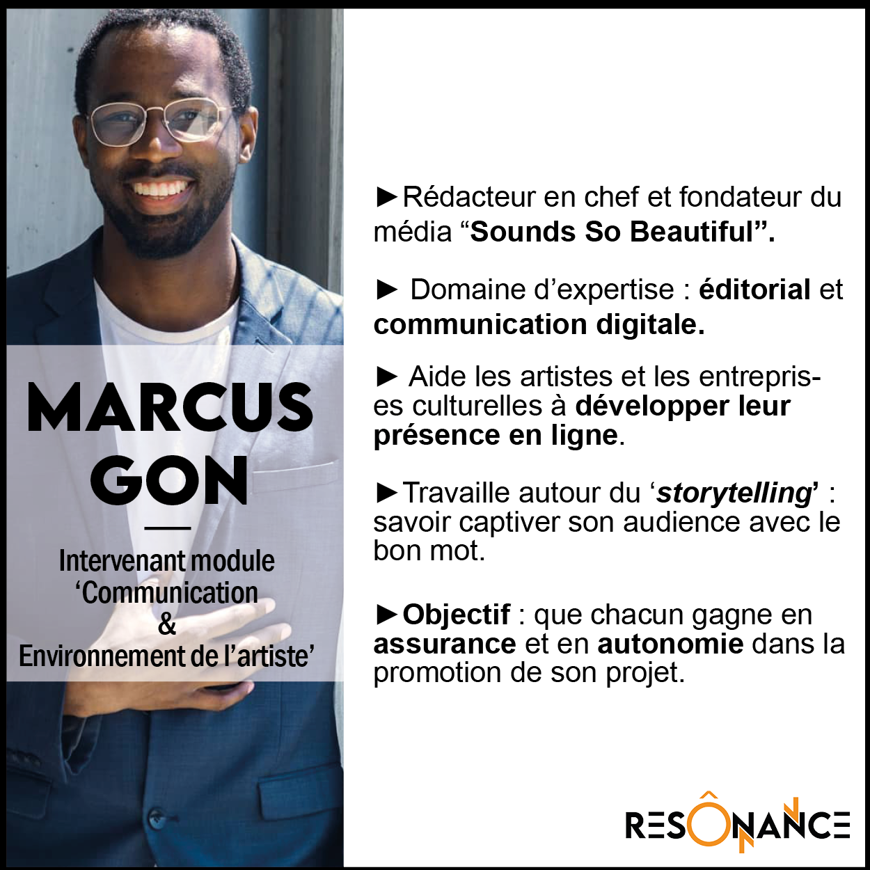 marcus sounds so beautiful jury incubateur resônance o totem live